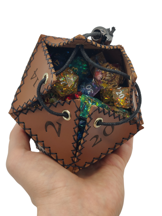 The Die of Holding - DND Dice Bag Shaped as D20 RPG Dice